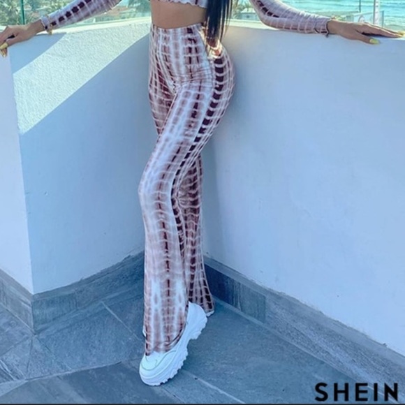 Tie Dye Lettuce Edge Bell Bottom Pants - Picture 12 of 12